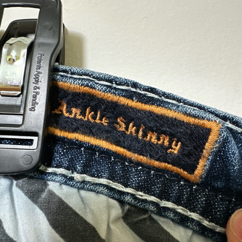 Women's Rock Revival "Ferry" Skinny Ankle Embroidered Blue Jeans Size 31 - Picture 5 of 8